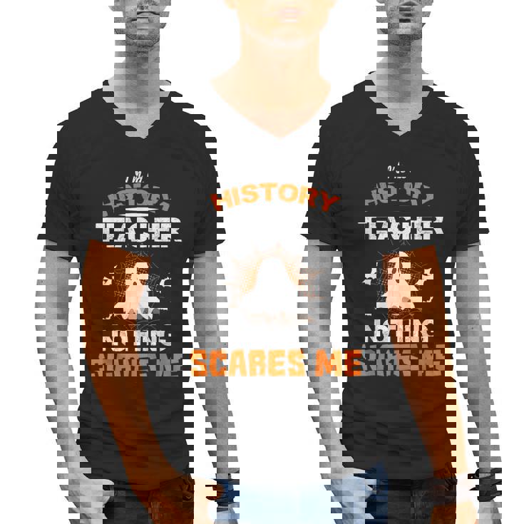 History Teacher School Shirt Halloween Educator Men Women Kids Men&#x27;s V-Neck T-Shirt