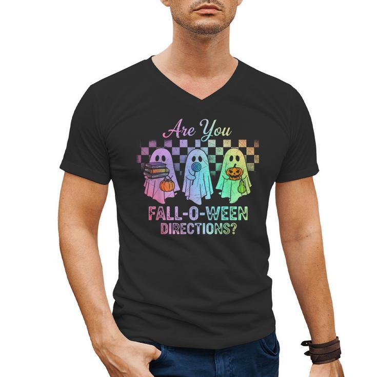 Vintage Are You Fall O Ween Directions Teacher Halloween Men's V-Neck T-Shirt