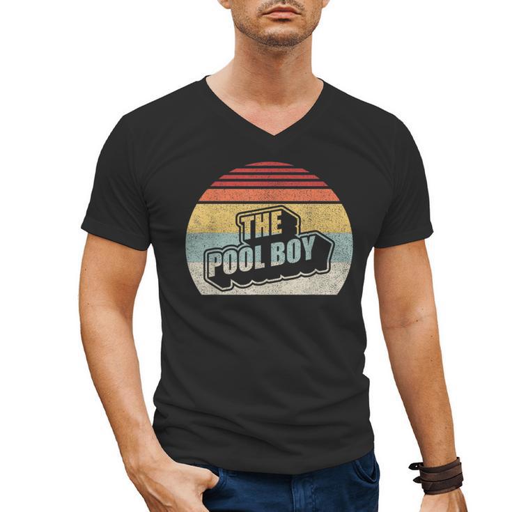 Vintage Retro The Pool Boy Men's V-Neck T-Shirt