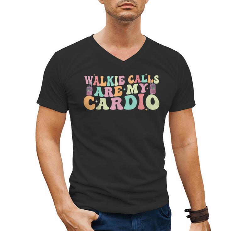 Walkie Calls Are My Cardio SPED Teacher Inclusion ABA Men's V-Neck T-Shirt, trending gift Walkie Calls Are My Cardio SPED Teacher Inclusion ABA Men's V-Neck T-Shirt, trending gift