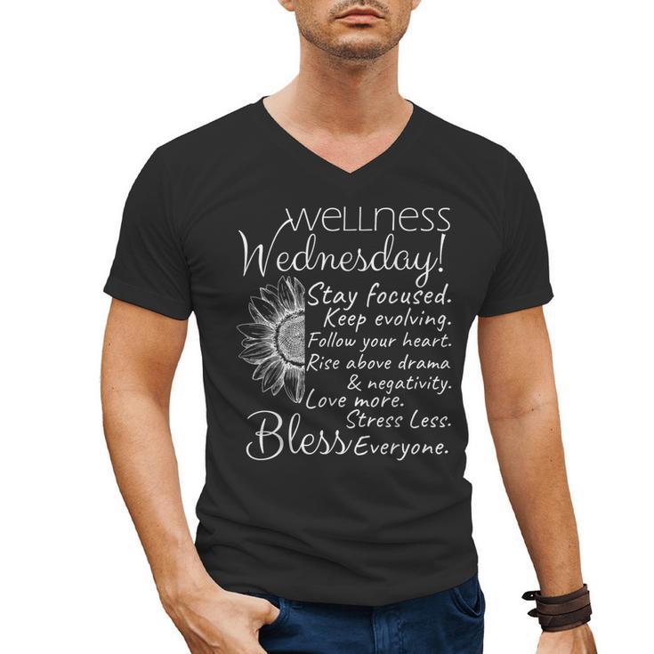 Wellness Wednesday Nurse Counselor Teacher Quotes Men's V-Neck T-Shirt