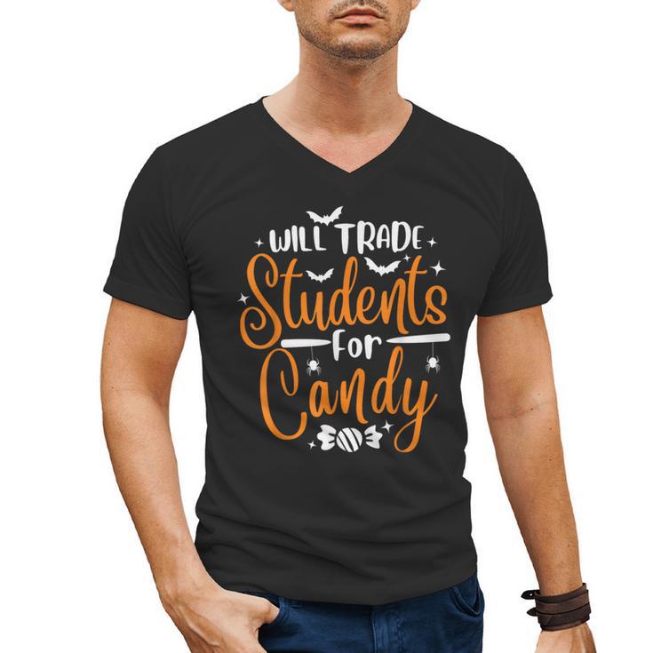 Will Trade Students For Candy Halloween Costume Teacher Men's V-Neck T-Shirt