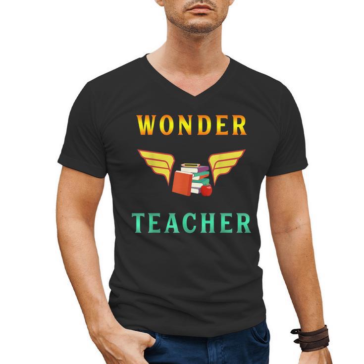 Wonder Teacher Instructor Professor Proud Literature Men Women Girls Kids T-Shirt Men's V-Neck T-Shirt