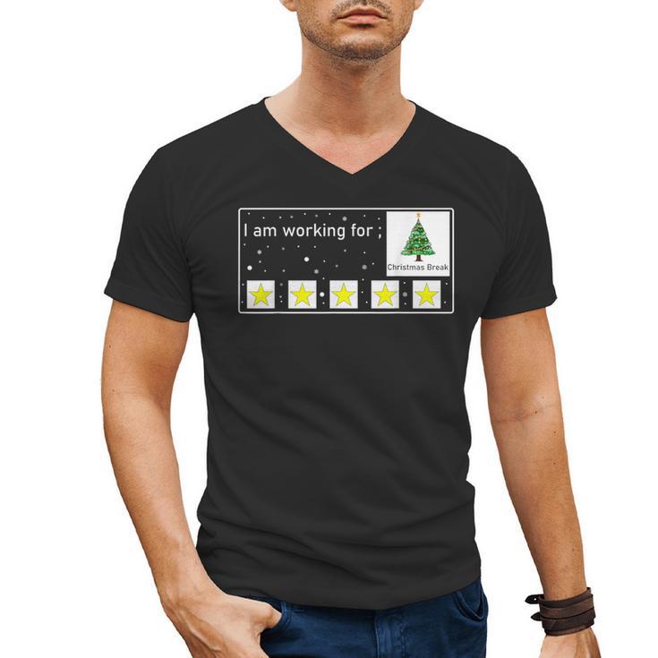 I Am Working For Christmas Break Special Education Teacher Men's V-Neck T-Shirt