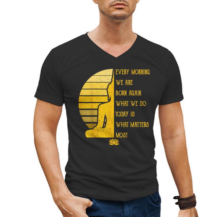 Yoga Meditation Buddha Yoga Teacher T-Shirt Men's V-Neck T-Shirt