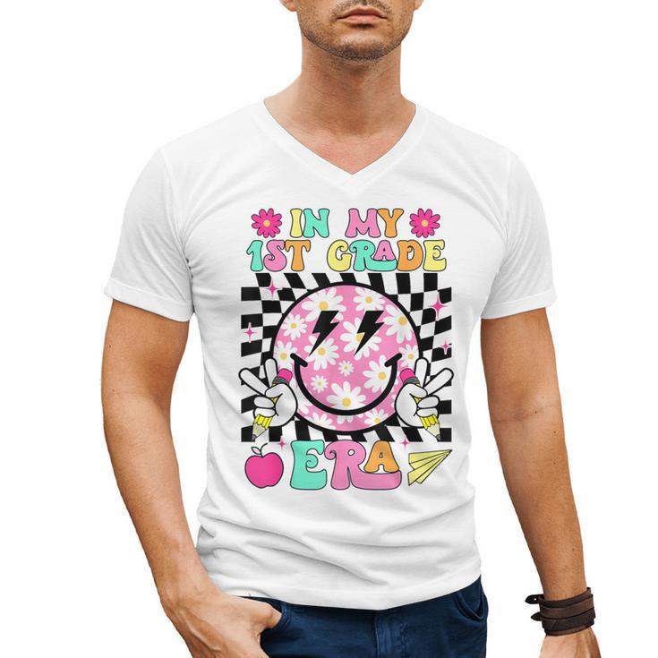 In My 1st Grade Era Smile Face Back To School Teacher Kid Men's V-Neck T-Shirt, trending gift