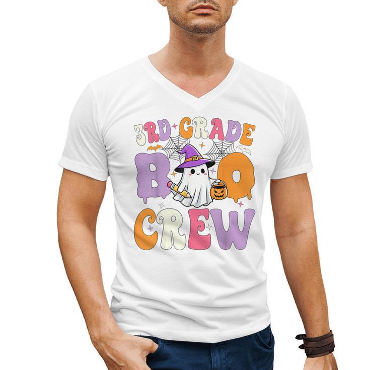 3rd Grade Boo Crew Spooky Third Grade Halloween Teacher Men's V-Neck T-Shirt