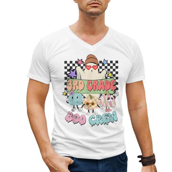 3rd Grade Boo Crew Third Grade Halloween Costume Teacher Kid Men's V-Neck T-Shirt