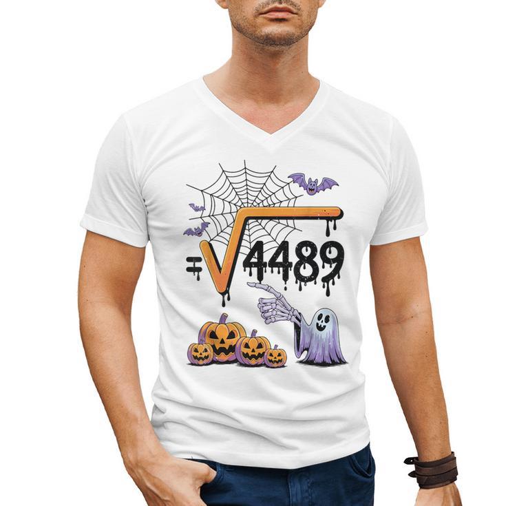 4489 Square Root 67 Math Teacher Halloween Costume Professor Men's V-Neck T-Shirt