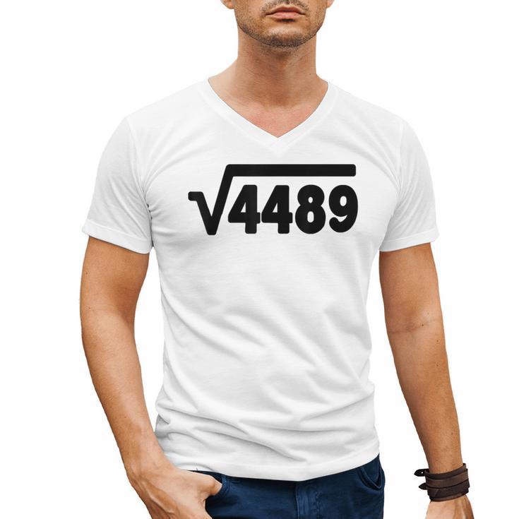 67 Meme Square Root 4489 Six Seven Slang Math Teacher Men's V-Neck T-Shirt
