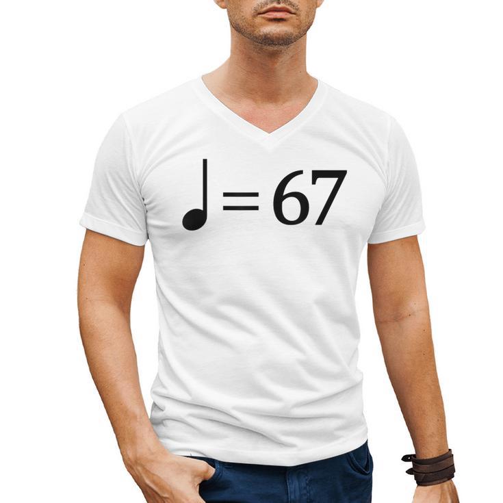 67 Music Meme Slang Musician Kids Music Teacher Men's V-Neck T-Shirt