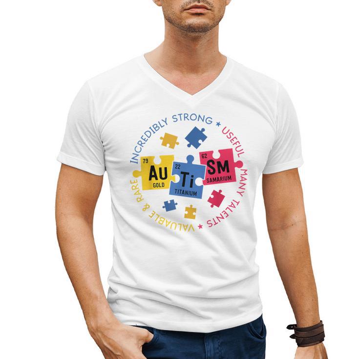 Autism Awareness Shirt Periodic Puzzle Science Teacher Men Women Kids Men's V-Neck T-Shirt