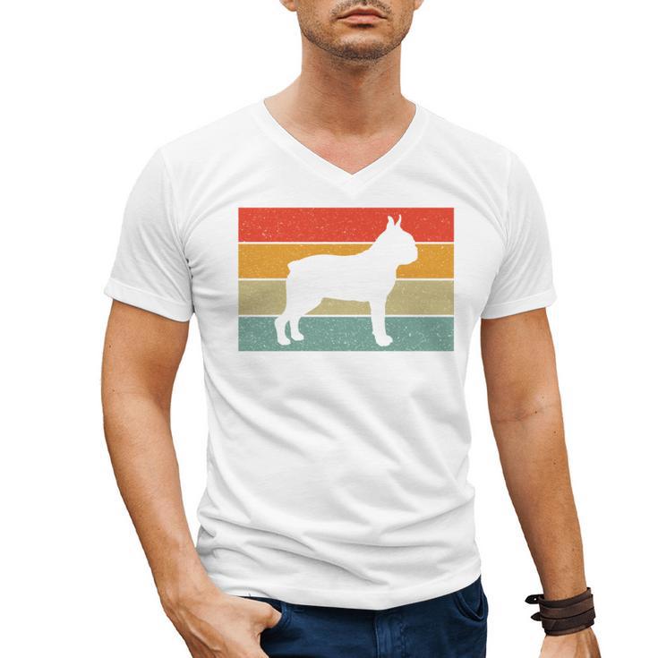 Boston Terrier Dog Lover Retro Vintage Cool For Dog Owner Men's V-Neck T-Shirt