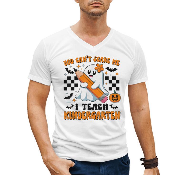 You Can't Scare Me I Teach Kindergarten Teacher Halloween Men's V-Neck T-Shirt, trending gift You Can't Scare Me I Teach Kindergarten Teacher Halloween Men's V-Neck T-Shirt, trending gift