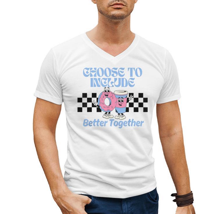 Choose To Include Special Education Teacher Autism Awareness Men's V-Neck T-Shirt