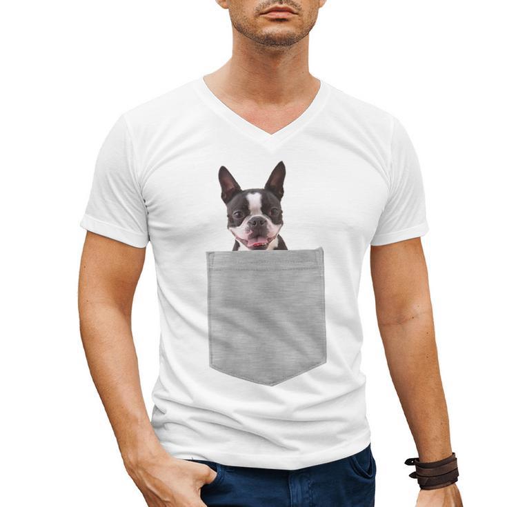 Dog In Your Pocket Boston Terrier For Men Women Girls Kids Men's V-Neck T-Shirt