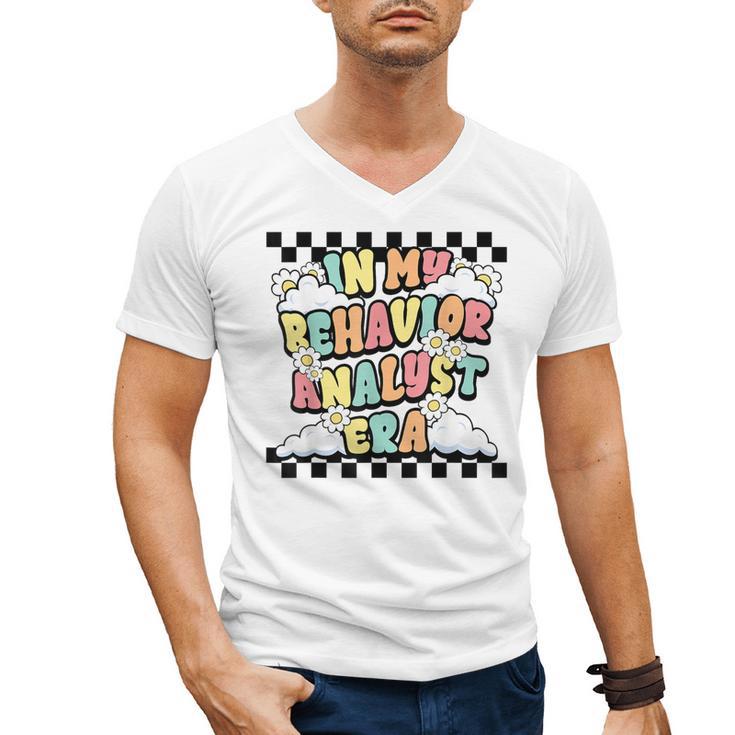 Groovy ABA RBT Therapist In My Behavior Analyst Era Teacher Men's V-Neck T-Shirt