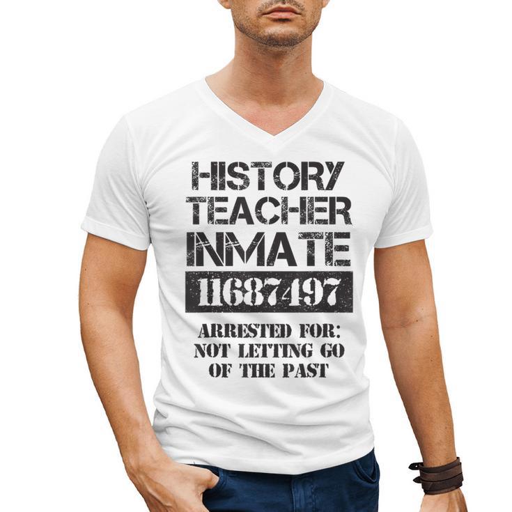 Halloween History Teacher Prisoner Costume Men's V-Neck T-Shirt
