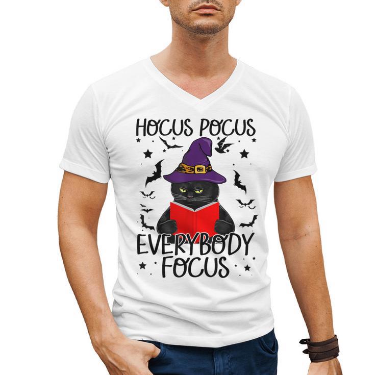 Hocus Pocus Everybody Focus Halloween Teacher For Men Women Men's V-Neck T-Shirt