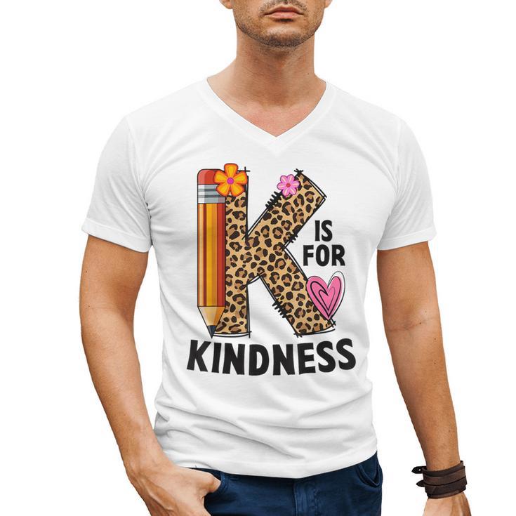 K Is For Kindness Unity Day Teacher Kids Men's V-Neck T-Shirt, trending gift K Is For Kindness Unity Day Teacher Kids Men's V-Neck T-Shirt, trending gift