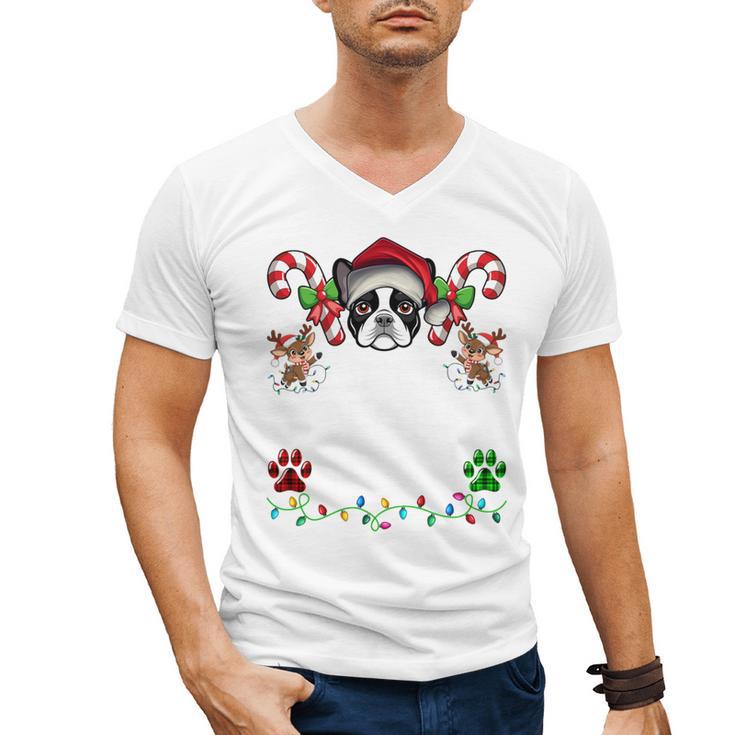 Most Likely Decorate Her Boston Terrier Dog Ugly Christmas Men's V-Neck T-Shirt