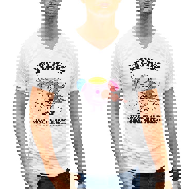 Little Miss Music Teacher Music Teacher Team Men&#x27;s V-Neck T-Shirt