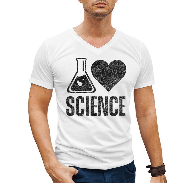 I Love Science Lover Teacher Scientist Sciences Men's V-Neck T-Shirt