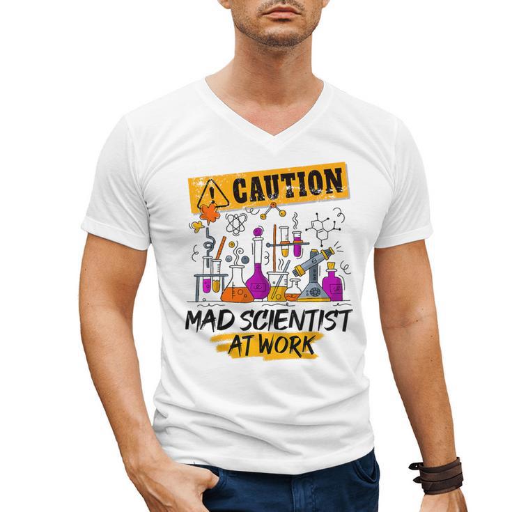 Mad Scientist Halloween Costume Science Teacher Men's V-Neck T-Shirt