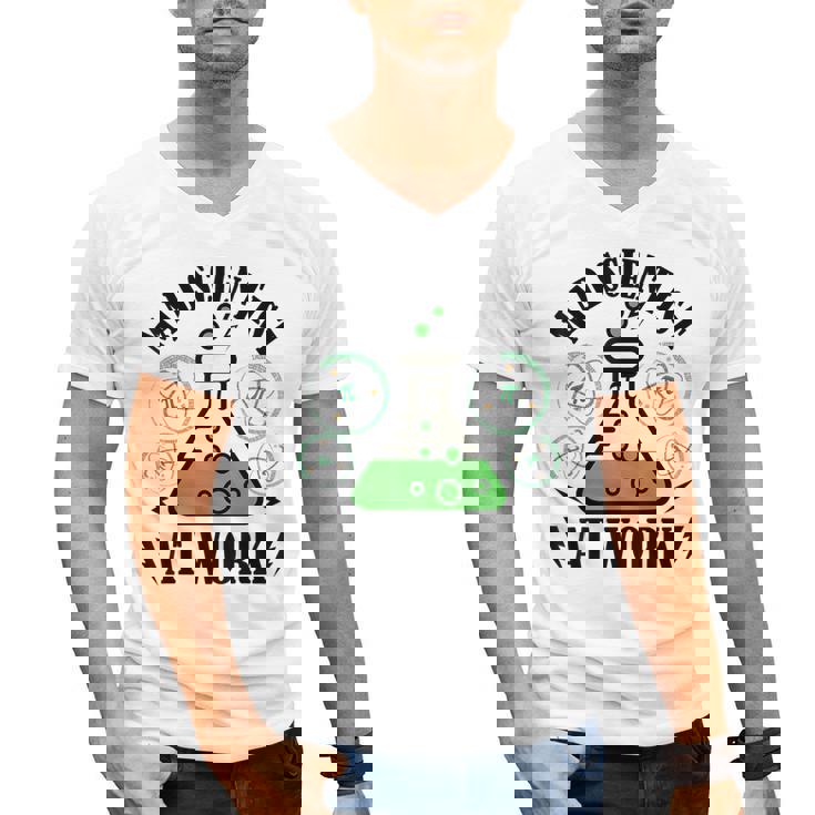 Mad Scientist Science Teacher Halloween Costume Teen Girls Men&#x27;s V-Neck T-Shirt