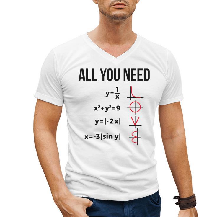 Math Graphs Mathematics Math Teacher Men's V-Neck T-Shirt