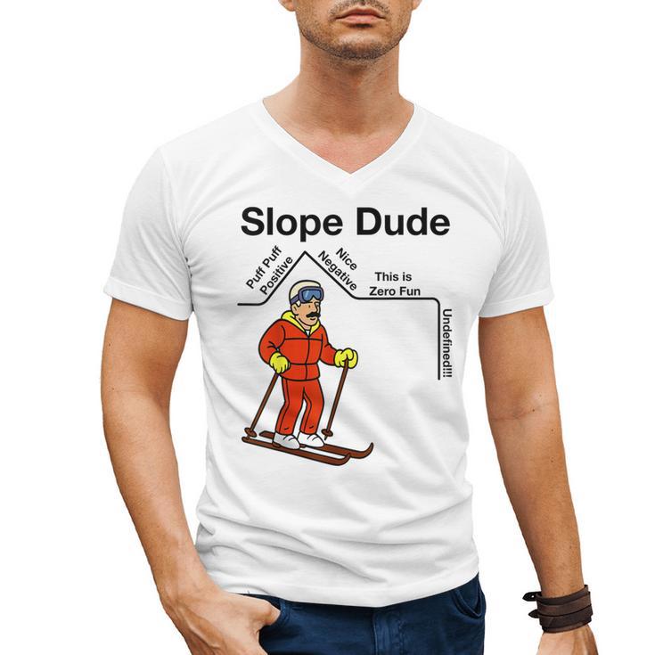 Nerdy Slope Dude Geometry Algebra Math Teacher Men's V-Neck T-Shirt