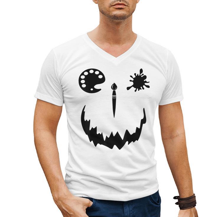 Pumpkin Artist Halloween Art Teacher Men's V-Neck T-Shirt