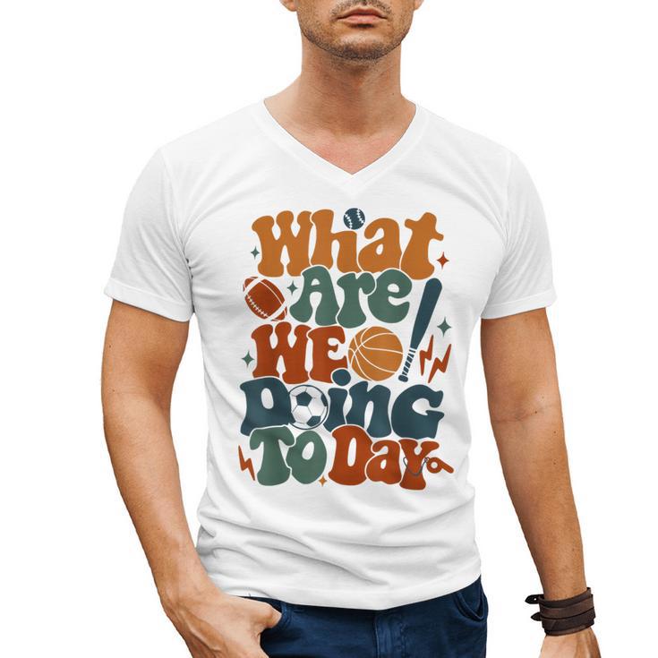 Retro PE Teacher What Are We Doing Today School Coach Women Men's V-Neck T-Shirt