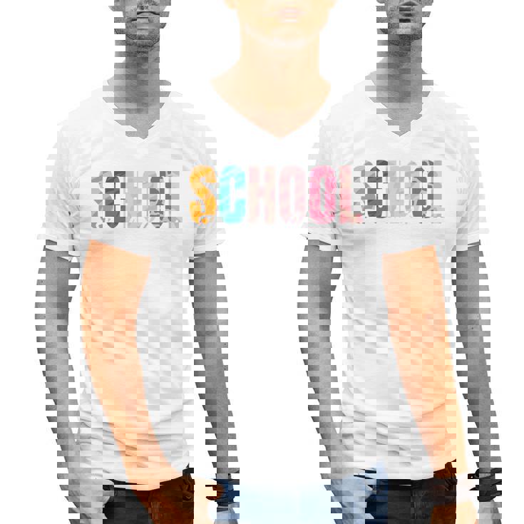 School Psychologist Rainbow Psychology Teacher Men&#x27;s V-Neck T-Shirt