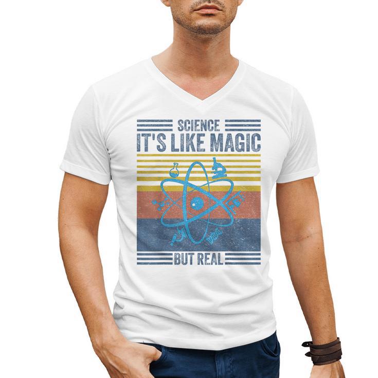 Science It's Like Magic But Real Science Teacher Geek Nerd Men's V-Neck T-Shirt