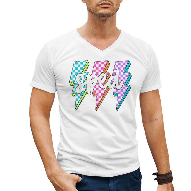 SPED Teacher Squad Lightning Bolt Special Education Men's V-Neck T-Shirt
