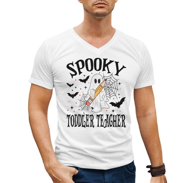Spooky Toddler Teacher Halloween School Men's V-Neck T-Shirt