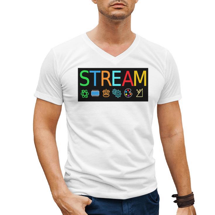 Stream Technology Robotics Shirt For Teachers And Students Premium Tri-Blend Men's V-Neck T-Shirt