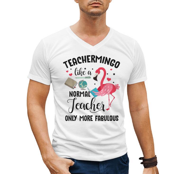 Teachermingo Like A Normal Teacher Only More Fabulous Men's V-Neck T-Shirt