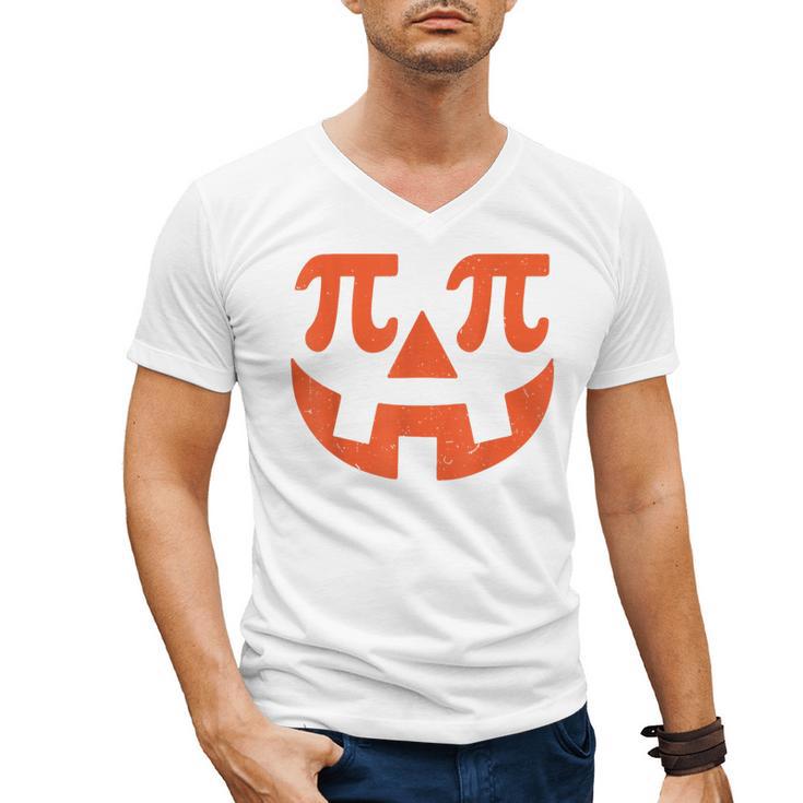 Thanksgiving Math Teacher Pumpkin Pi Pie Math Costume Men's V-Neck T-Shirt