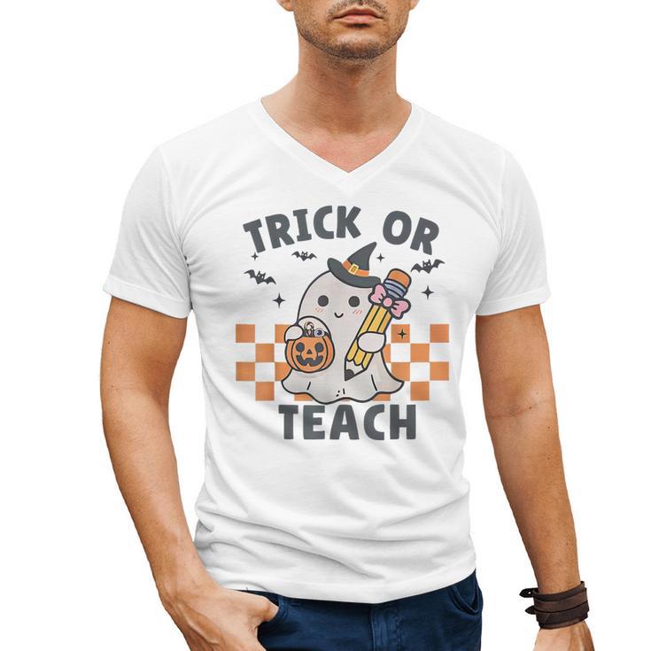 Trick Or Teach Teacher Men's V-Neck T-Shirt