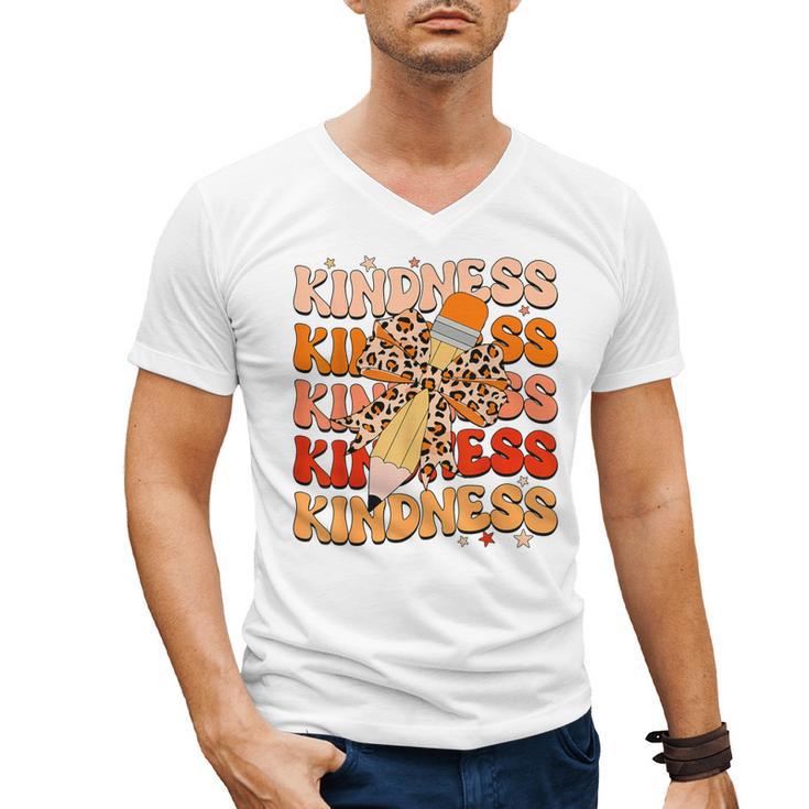Unity Day Orange Kindness Teacher Bow Anti Bullying Be Kind Men's V-Neck T-Shirt