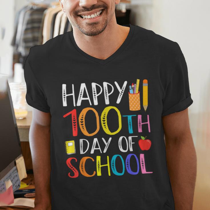 100 Days Of School Teacher And Student Men's V-Neck T-Shirt, funny gift 100 Days Of School Teacher And Student Men's V-Neck T-Shirt, funny gift