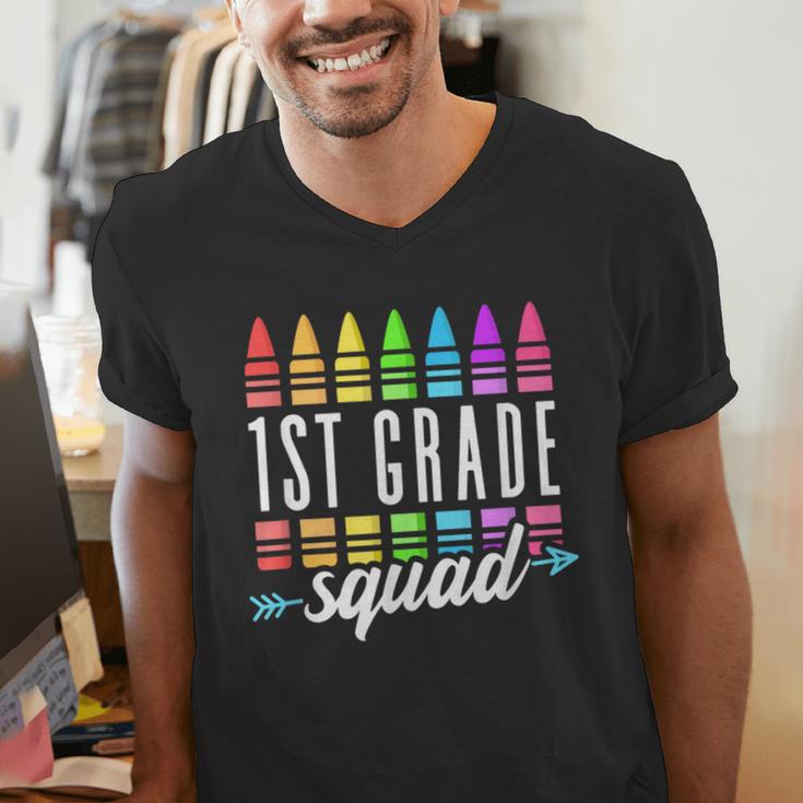 1st Grade Squad Back To School First Grade Teacher Boy Girl Men's V-Neck T-Shirt, First Grade Teacher Shirts, funny gift 1st Grade Squad Back To School First Grade Teacher Boy Girl Men's V-Neck T-Shirt, First Grade Teacher Shirts, funny gift