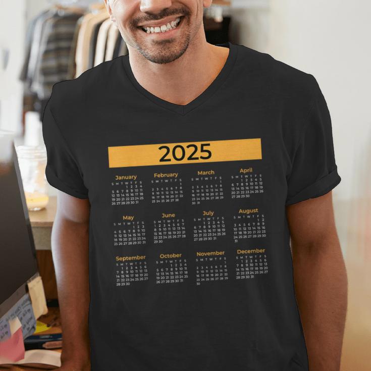 2025 Calendar For Planners Teachers Offices Months Men's V-Neck T-Shirt, funny gift 2025 Calendar For Planners Teachers Offices Months Men's V-Neck T-Shirt, funny gift