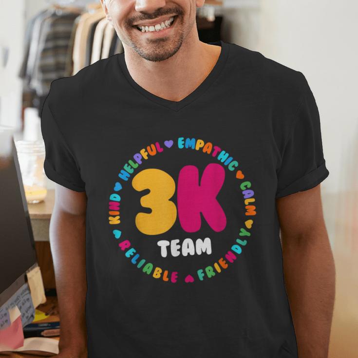 3K Team & Teacher Squad Threes Crew PreK Elementary Team Men's V-Neck T-Shirt, funny gift 3K Team & Teacher Squad Threes Crew PreK Elementary Team Men's V-Neck T-Shirt, funny gift