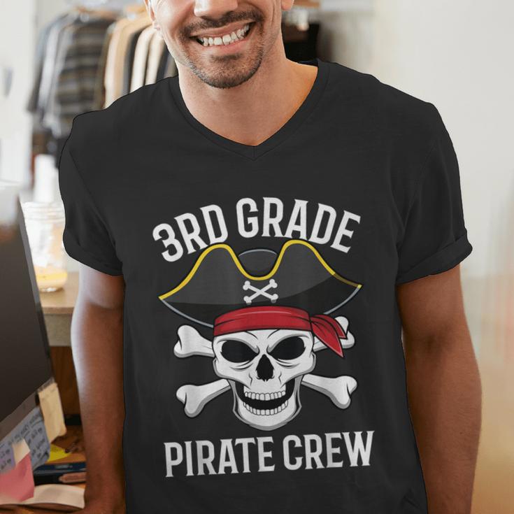 3rd Grade Pirate Crew Halloween Costume Student Teacher Men's V-Neck T-Shirt, funny gift 3rd Grade Pirate Crew Halloween Costume Student Teacher Men's V-Neck T-Shirt, funny gift