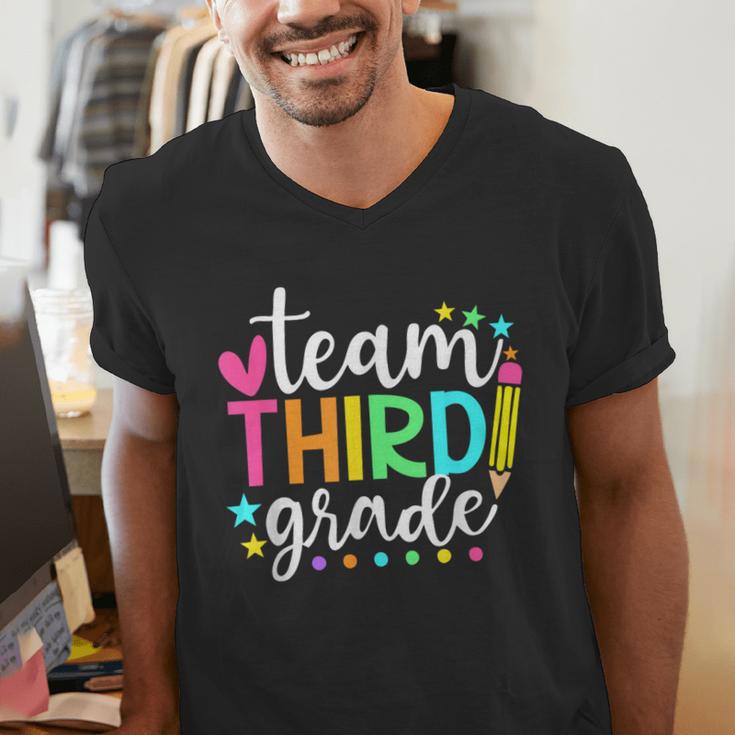 3rd Grade Team Pencil Teacher Student Back To School Girls Men's V-Neck T-Shirt, funny gift 3rd Grade Team Pencil Teacher Student Back To School Girls Men's V-Neck T-Shirt, funny gift
