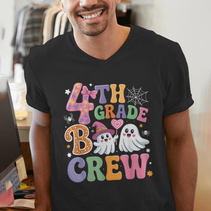 4th Grade Boo Crew Fourth Grade Teacher Kids Happy Halloween Men's V-Neck T-Shirt, 4th Grade Teacher Shirts, funny gift 4th Grade Boo Crew Fourth Grade Teacher Kids Happy Halloween Men's V-Neck T-Shirt, 4th Grade Teacher Shirts, funny gift