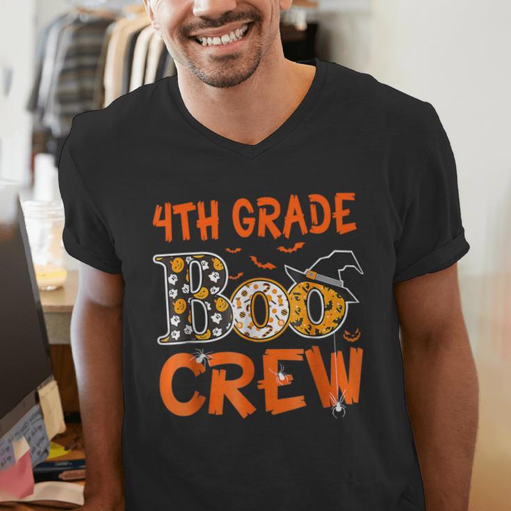 4th Grade Boo Crew Teacher Student Halloween Men's V-Neck T-Shirt, 4th Grade Teacher Shirts, funny gift